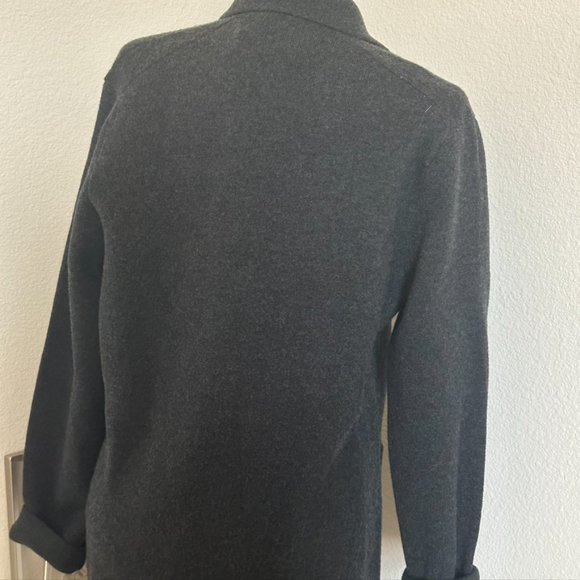 NWT Wool Blend Knit Blazer Jacket Dark Grey S - Picture 3 of 5